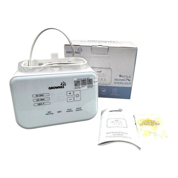 Grownsy Bottle Warmer & Sterilizer With Stain Remover Pack For Baby Bottles Box - Picture 1 of 9